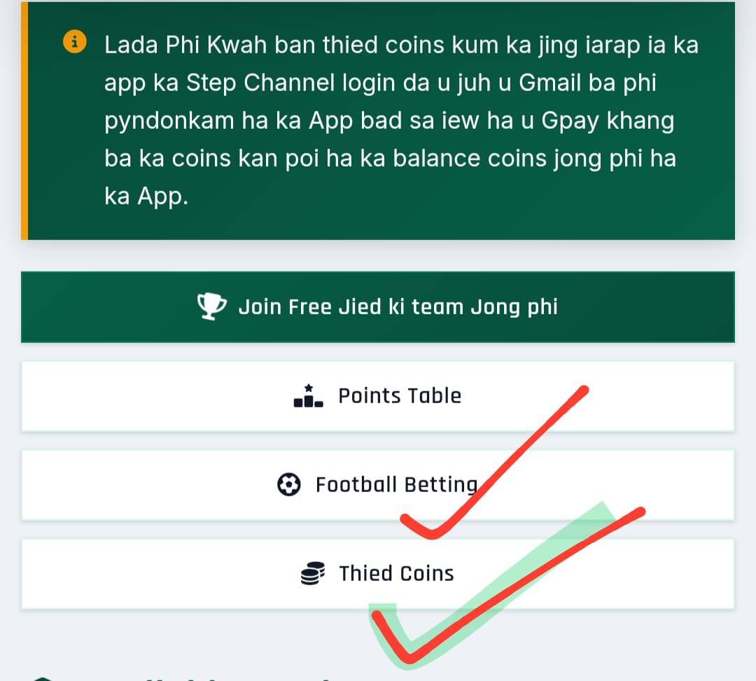 Kumno ban thied coins lada phi kwah ban iarap ia ka app ka step channel
